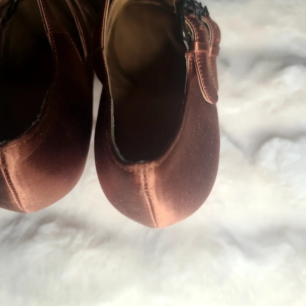 J. Crew Rust Heels with Pointed Toe and Strappy Design - Picture 10 of 13